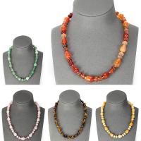 Gemstone Necklaces, polished & for woman 8*5mm,14*10mm Approx 18.89 Inch 