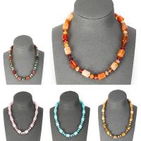 Gemstone Necklaces, polished & for woman 8*5mm,14*10mm Approx 19.68 Inch 