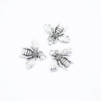 Цинковый сплав ювелирные изделия подвески, цинковый сплав, Пчела, плакированный цветом под старое серебро отверстие:Приблизительно 2mm, продается PC