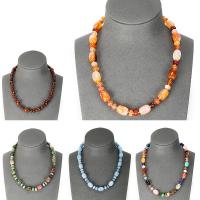 Gemstone Necklaces, polished & for woman 8*5mm,14*10mm Approx 19.68 Inch 