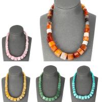 Gemstone Necklaces, polished & for woman 8*6mm,15*14mm Approx 19.68 Inch 