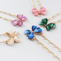 Zinc Alloy Necklace, with Acrylic, gold color plated, for woman .4 