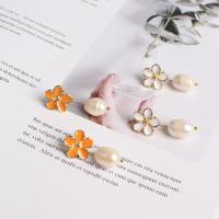 Süßwasser Perle Tropfen Ohrring, Zinklegierung, mit Natürliche kultivierte Süßwasserperlen, Modeschmuck, keine, verkauft von Paar