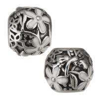 Stainless Steel European Beads, 316 Stainless Steel, silver color plated, enamel Approx 4.5mm 