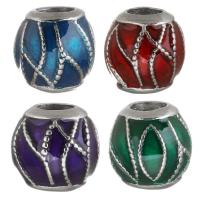 Stainless Steel European Beads, 316 Stainless Steel, silver color plated, enamel Approx 4.5mm 