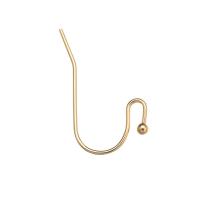 Brass Hook Earwire, gold color plated, DIY & for woman 