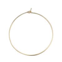 Brass Hoop Earring Components, gold color plated, DIY & for woman, 35mm 