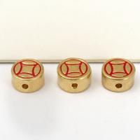 Brass Spacer Beads, gold color plated, DIY & for woman, 8mm 