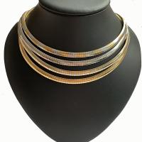 Ожерелье-воротник, нержавеющая сталь, Другое покрытие, ювелирные изделия моды & разный размер для выбора & Женский, Много цветов для выбора, продается Strand