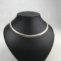 Edelstahl -Kragen-Halskette, plattiert, Modeschmuck & verschiedene Größen vorhanden & für Frau, keine, verkauft von Strang