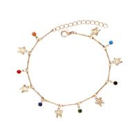 Brass Anklet, plated, for woman 