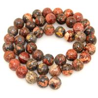 Leopard Skin Stone Beads, Round, polished, DIY 