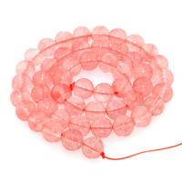 Cherry Quartz Bead, Round, polished, DIY pink 