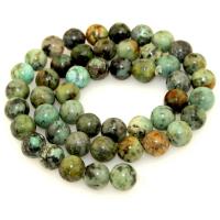 Naturelles perles Turquoise africaines, Rond, poli, DIY & normes différentes pour le choix, plus de couleurs à choisir, Vendu par brin