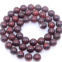Jaspis Brekzien Perlen, Jaspis Brecciated, rund, poliert, DIY & verschiedene Größen vorhanden, rot, verkauft von Strang