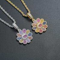 Cubic Zircon Micro Pave Brass Necklace, with Cubic Zirconia, fashion jewelry & Unisex 