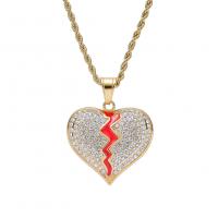 Titanium Steel Jewelry Necklace, with Cubic Zirconia, fashion jewelry & Unisex 
