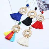 Fashion Tassel Earring, Zinc Alloy, plated, fashion jewelry & for woman 