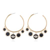 Enamel Zinc Alloy Drop Earring, Moon, plated, fashion jewelry & for woman 