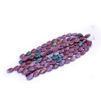 Mixed Gemstone Beads, Natural Stone, Flat Oval, polished & twist Approx 