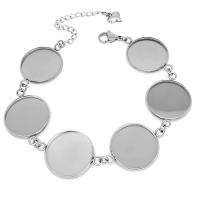 Stainless Steel Bracelet Setting, plated Approx 16.5-21 cm 