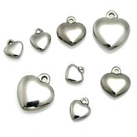 Stainless Steel Heart Pendants, plated 
