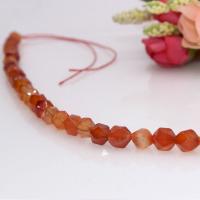 Natural Red Agate Beads, irregular, polished, DIY & faceted, reddish orange 