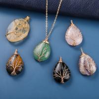 Gemstone Necklaces, Zinc Alloy, with Natural Stone, fashion jewelry 