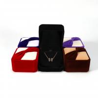 Plastic Necklace Box, with Flocking Fabric, plated, durable & dustproof 