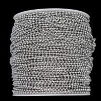 Stainless Steel Ball Chain, 304 Stainless Steel, with plastic spool, silver color plated, DIY Approx 