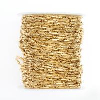 Stainless Steel Bar Chain, 304 Stainless Steel, with plastic spool, gold color plated, DIY Approx 