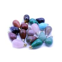 Природный камень Подвеска флакона духов, Каплевидная форма, DIY, разноцветный продается PC