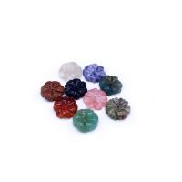 Mixed Gemstone Beads, Natural Stone, Flower, DIY 20mm 