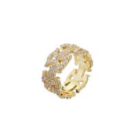 Cubic Zirconia Micro Pave Brass Finger Ring, plated, fashion jewelry & micro pave cubic zirconia 10mm 