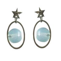 Resin Zinc Alloy Earring, with Resin, plated & for woman 
