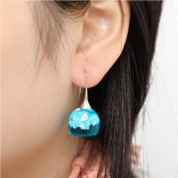 Resin Zinc Alloy Earring, with Resin, fashion jewelry, blue 