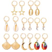 Huggie Hoop Drop Earring, Zinc Alloy, gold color plated, 8 pieces & fashion jewelry & Unisex 