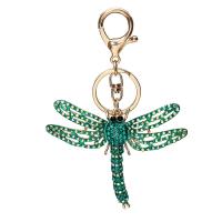 Zinc Alloy Key Clasp, Dragonfly, fashion jewelry & Unisex & with rhinestone 