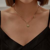 Zinc Alloy Necklace, fashion jewelry, golden, 40+5CM 