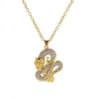Rhinestone Zinc Alloy Necklace, fashion jewelry & Unisex & with rhinestone 