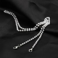 Zinc Alloy Mask Chain Holder, with Plastic Pearl, plated, hardwearing & fashion jewelry 700mm 