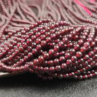 Natural Garnet Beads, Round, polished, DIY red Approx 15 Inch 