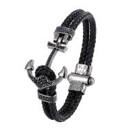 Titanium Steel Bracelet, with Brass, plated & micro pave cubic zirconia & for man 
