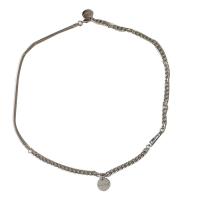 Zinc Alloy Necklace, silver color plated, for woman .45 Inch 