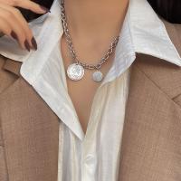 Zinc Alloy Necklace, silver color plated, for woman, 25mm .93 Inch 