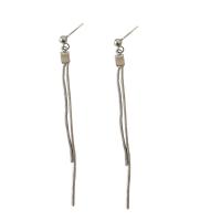 Fashion Fringe Earrings, Zinc Alloy, silver color plated, for woman 