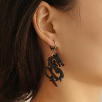 Huggie Hoop Drop Earring, Zinc Alloy, with Acrylic, fashion jewelry nickel & cadmium free 
