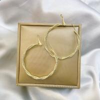 Zinc Alloy Hoop Earring, fashion jewelry, golden 