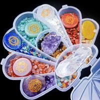 Gemstone Decoration, Natural Stone, with Plastic Box, Shell 5-8mm,25mm,20-40mm,15-25mm 