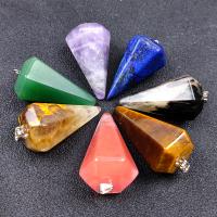 Природный камень Маятник кулон, полированный, различные материалы для выбора, Много цветов для выбора продается PC